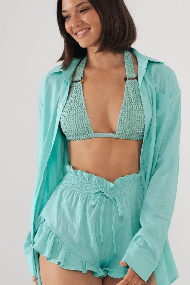 Turquoise Boho Short