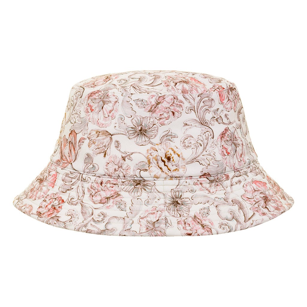 ? Handmade | Distressed Pink Floral Bucket Hat with Bird Patch Detail | size M Handmade Floral Patchwork Bucket Hat - Unique, Colorful  main image 3