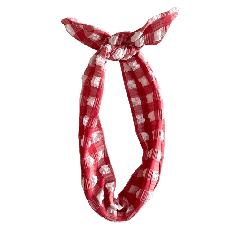 Red Gingham Headband | Red Headband | Montce Swim
