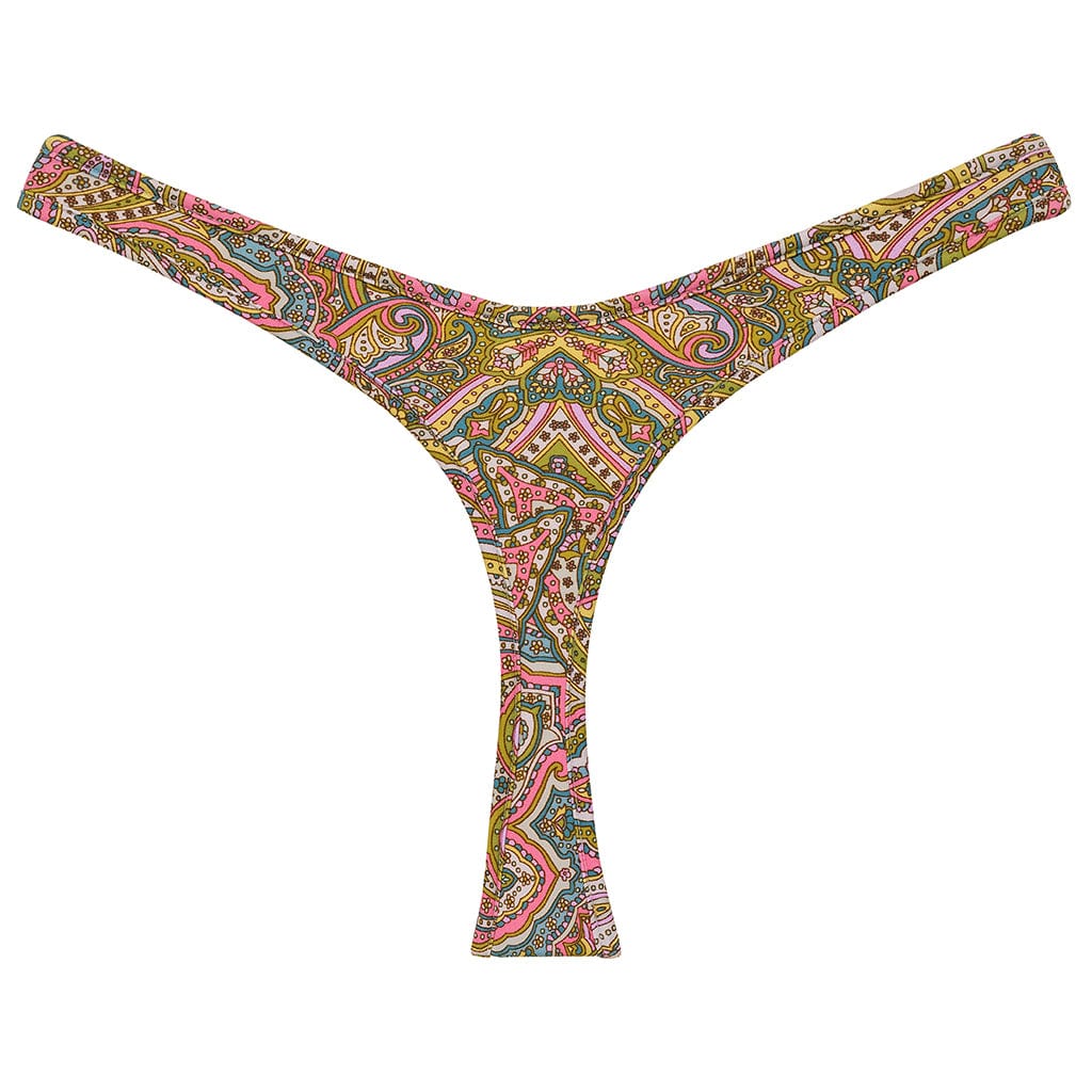 Ali Paisley Binded Thong Bikini Bottom