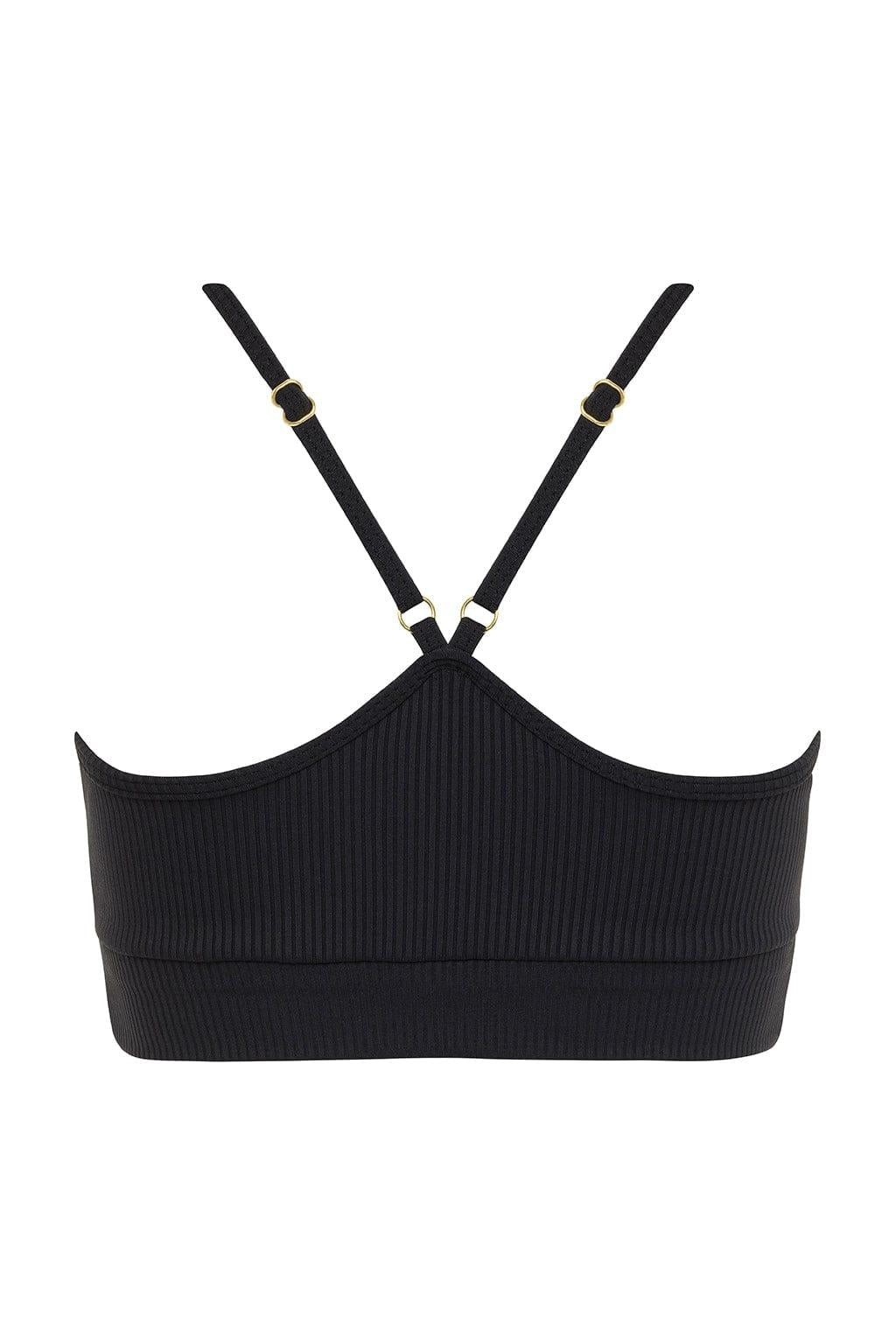 Black Rib Simple Sport Top