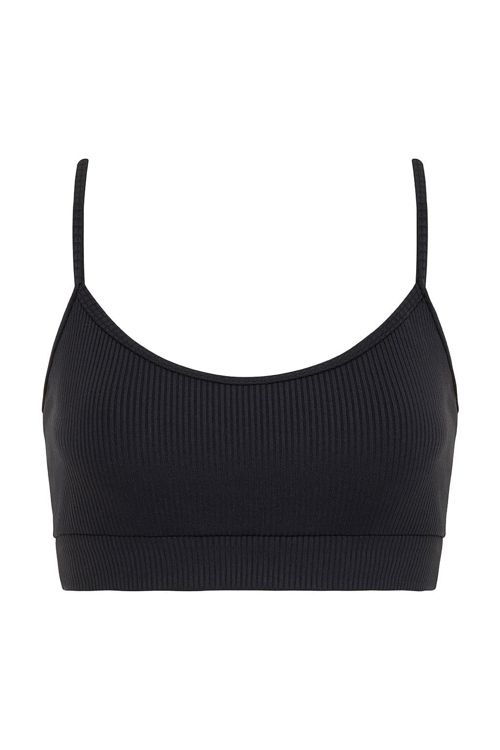 Black Rib Simple Sport Top