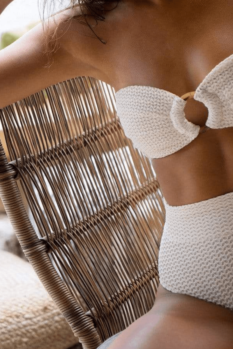 Bone Crochet Tori Ties Bandeau Bikini Top