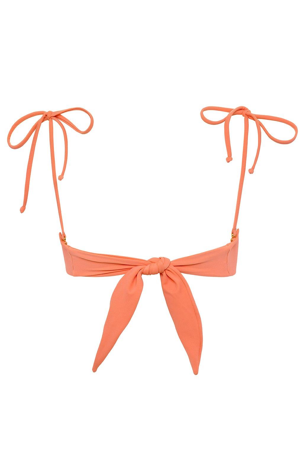 Coral Tori Ties Bandeau Bikini Top