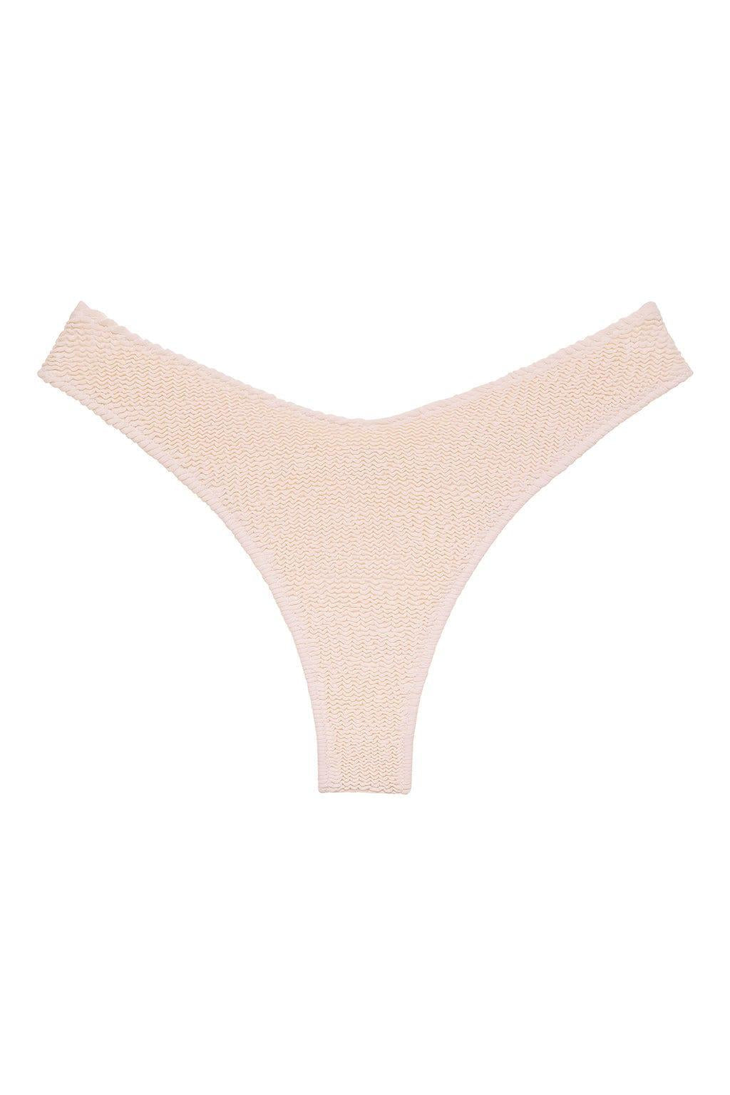 Crema Scrunch Lulu (Zig-Zag Stitch) Bikini Bottom
