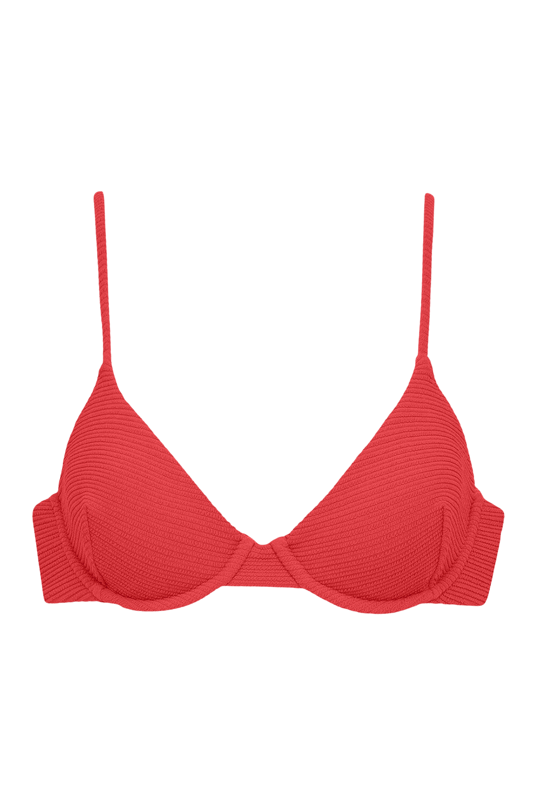 Crimson Micro Scrunch Dainty Bikini Top