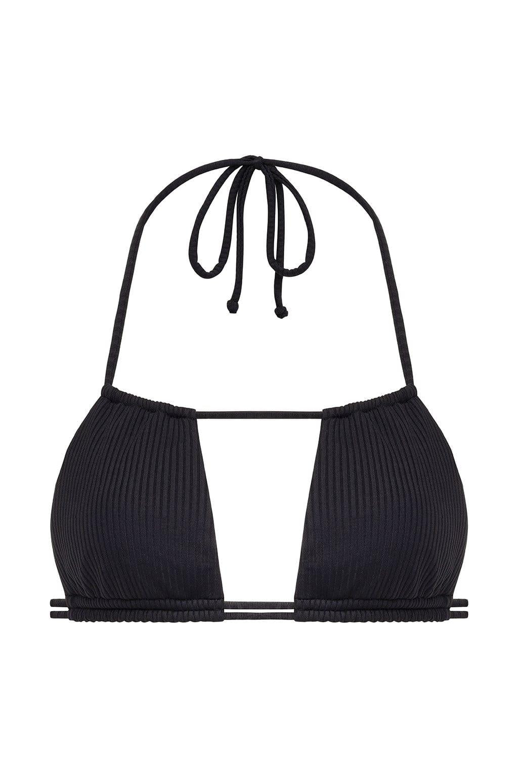 Black Rib Brasil Bikini Top