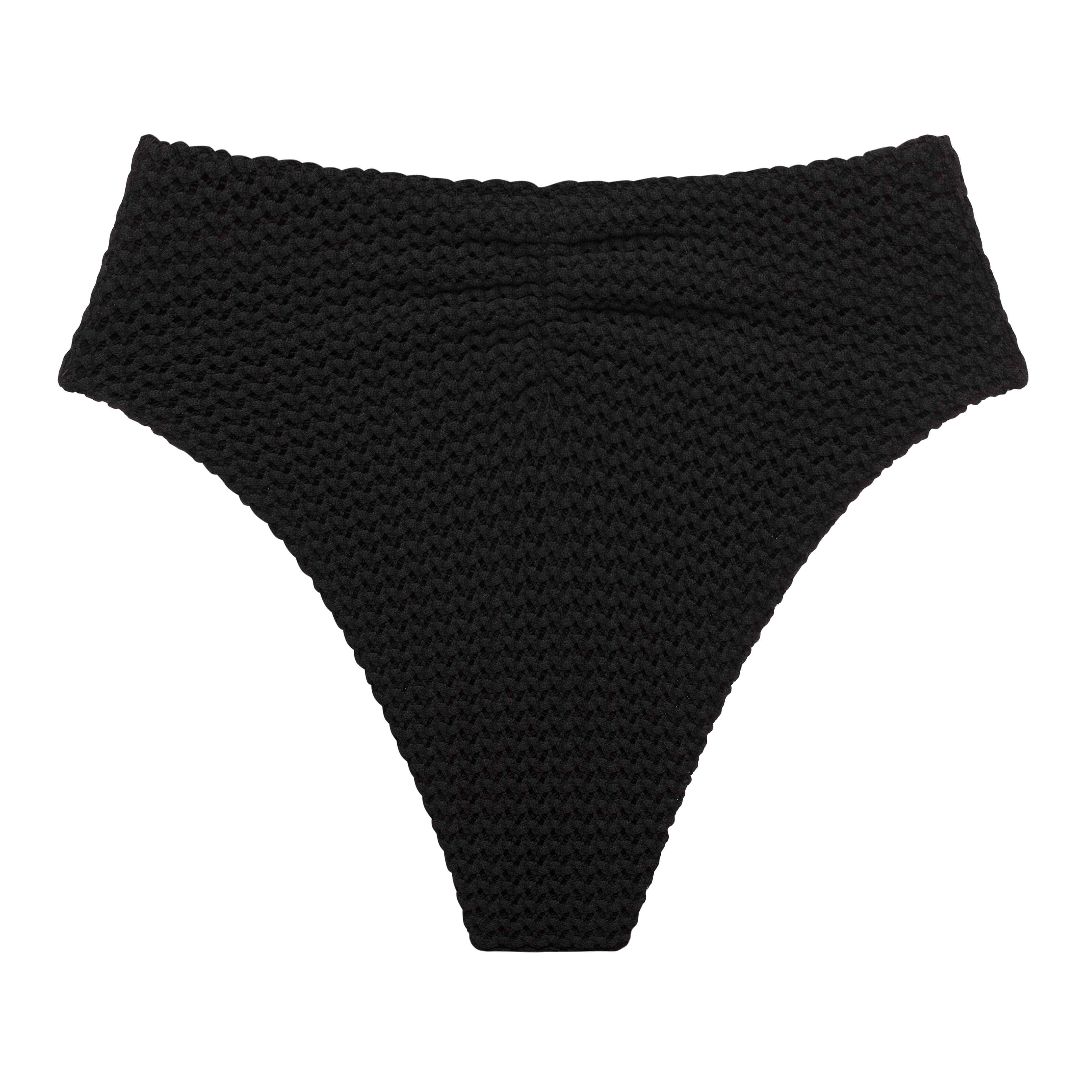 Black Crochet Paula Bikini Bottom