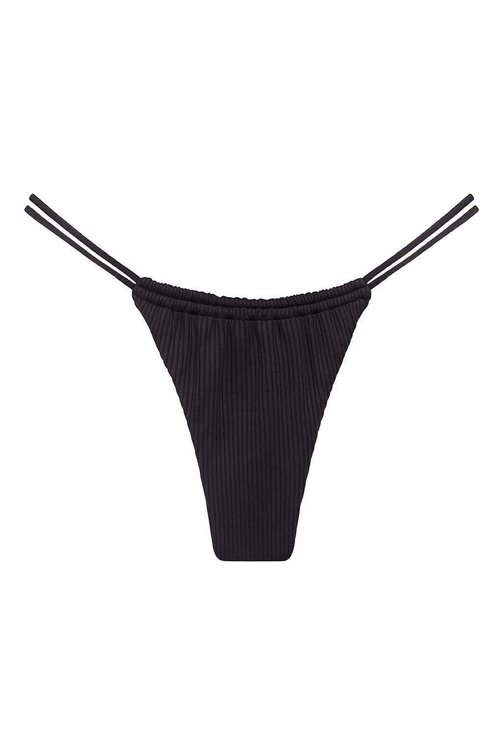Black Rib Brasil Bikini Bottom