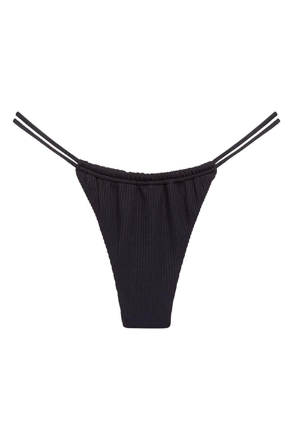 Black Rib Brasil Bikini Bottom