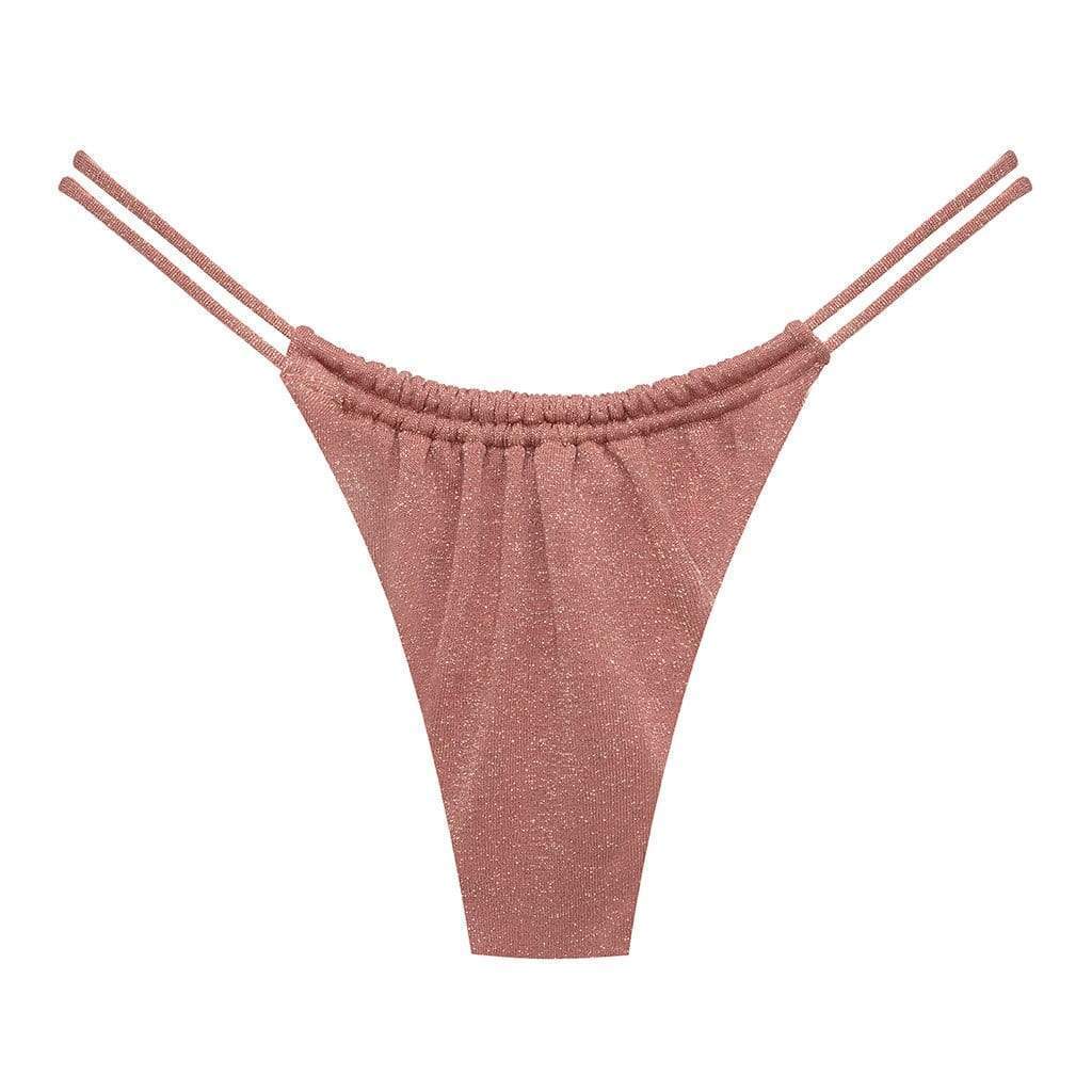 Mauve Sparkle Brasil Bikini Bottom