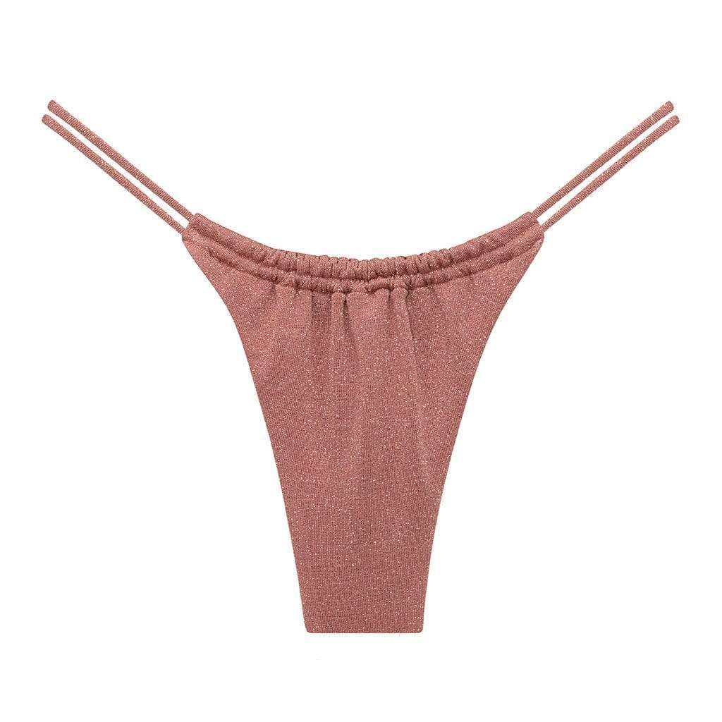 Mauve Sparkle Brasil Bikini Bottom