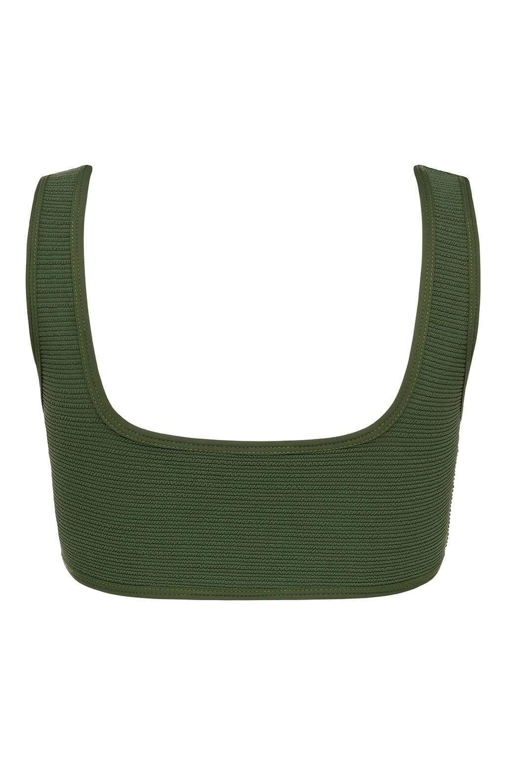 Olive Micro Scrunch Allie Bikini Top