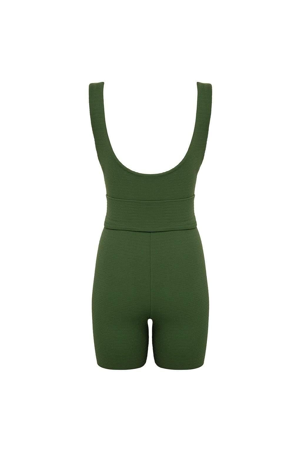 Olive Micro Scrunch Kim Onesie