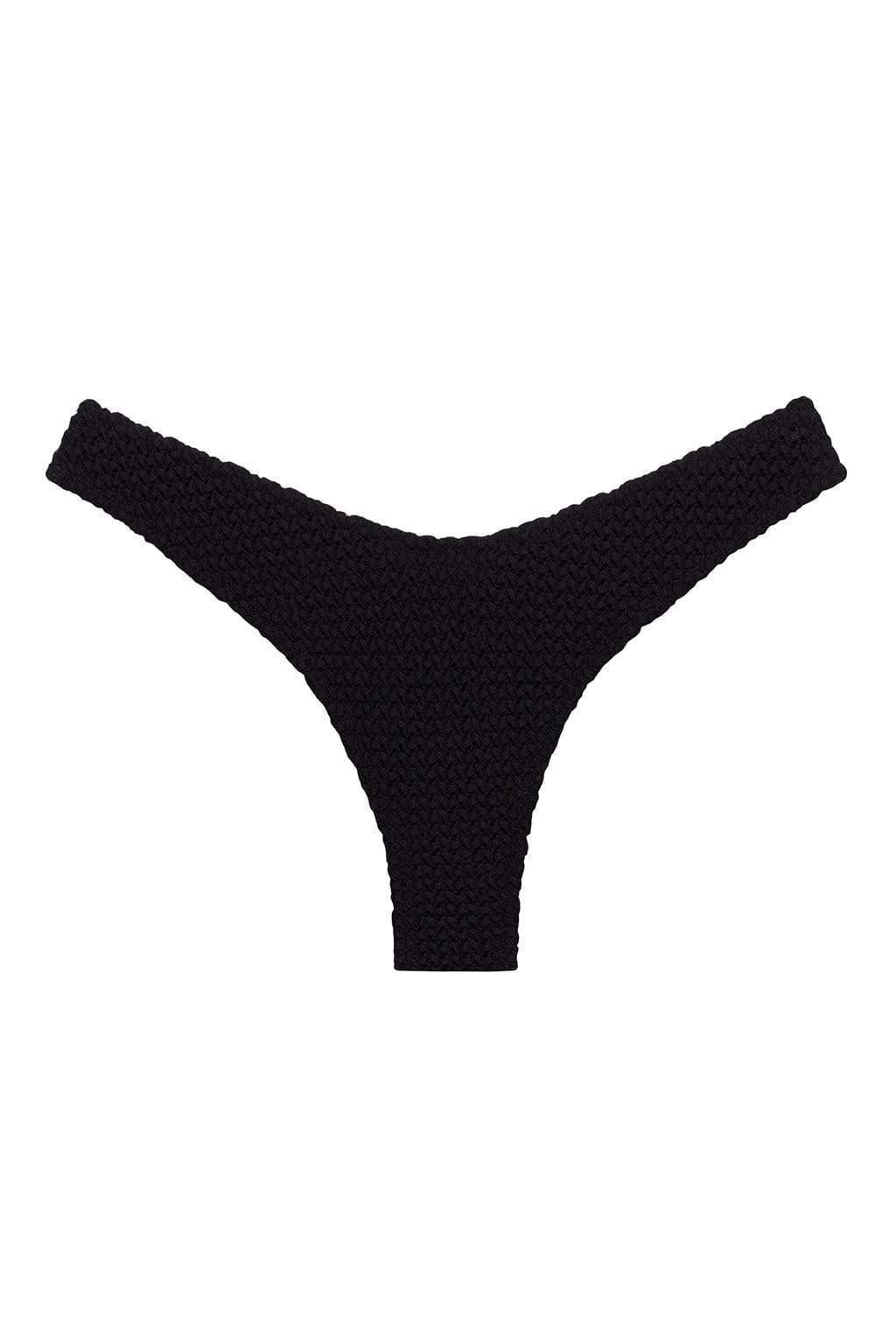 Black Crochet Lulu (Zig-Zag Stitch) Bikini Bottom