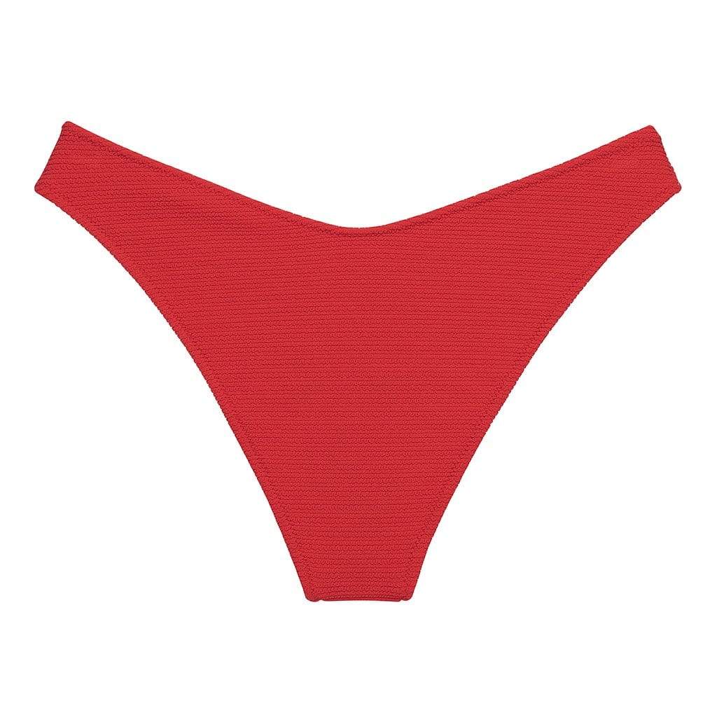 Crimson Micro Scrunch Lulu (Zig Zag Stitch) Bikini Bottom