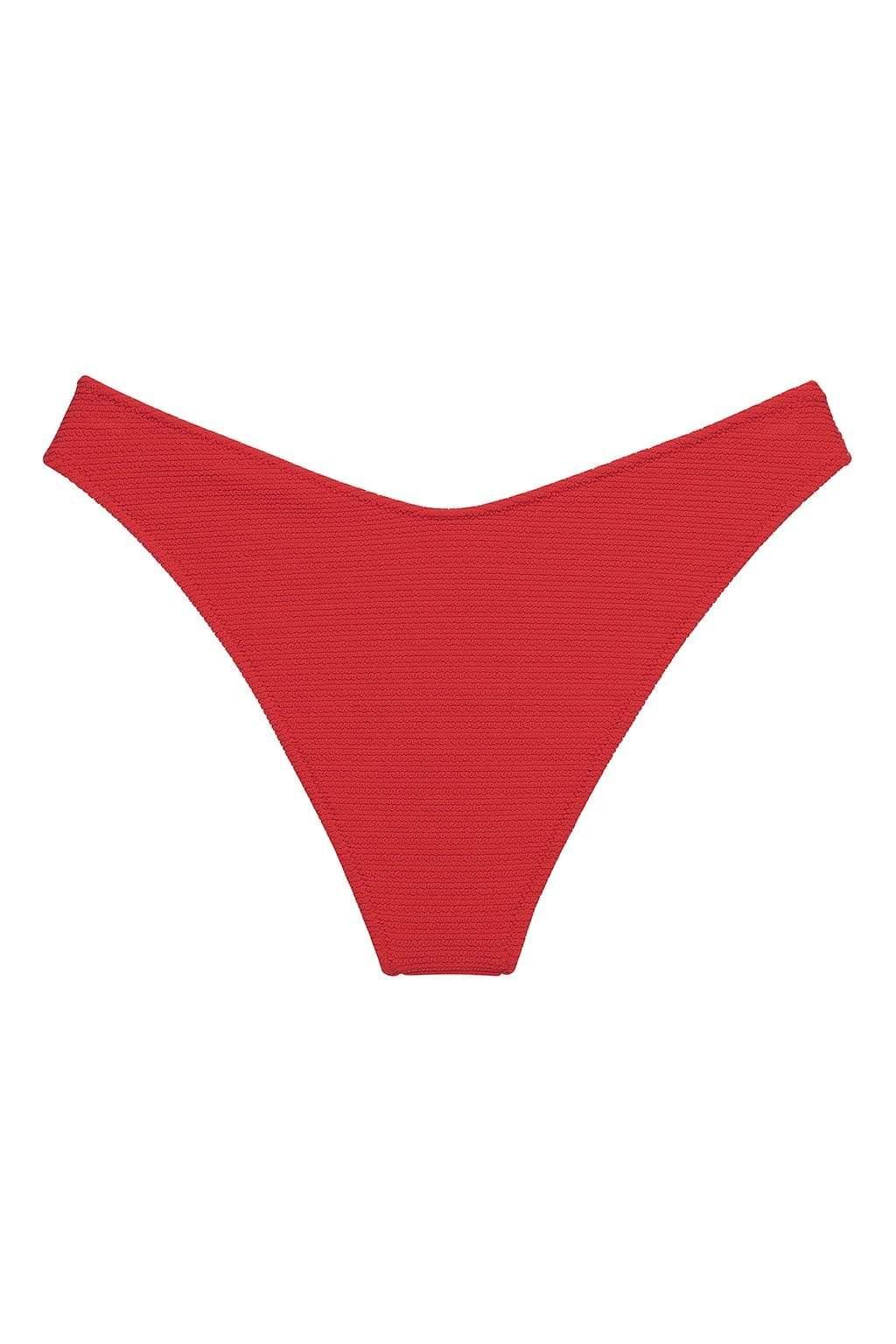 Crimson Micro Scrunch Lulu (Zig Zag Stitch) Bikini Bottom