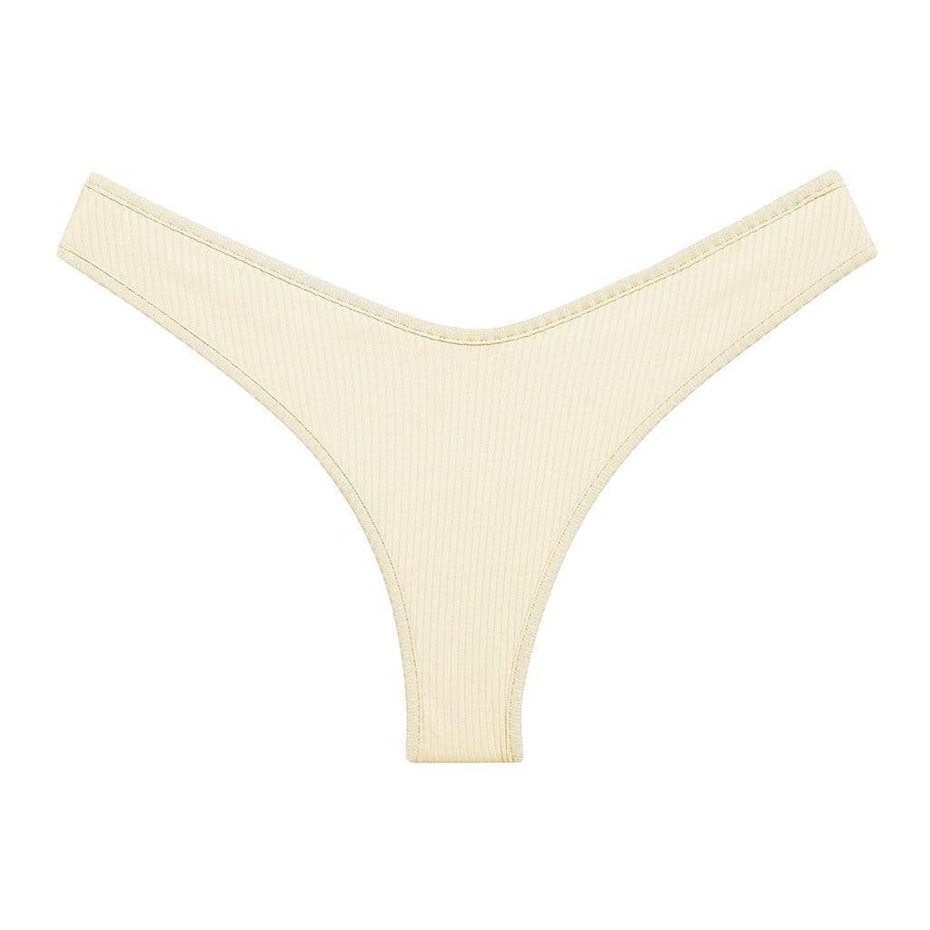 Cream Rib Lulu Bikini bottom