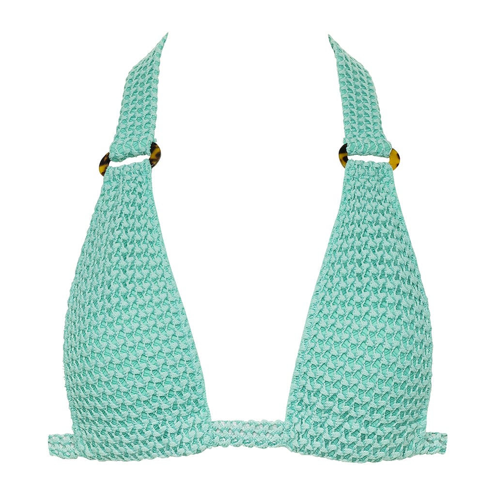 Sailaway Crochet String Bikini in Turquoise Stripe - Lisa Maree