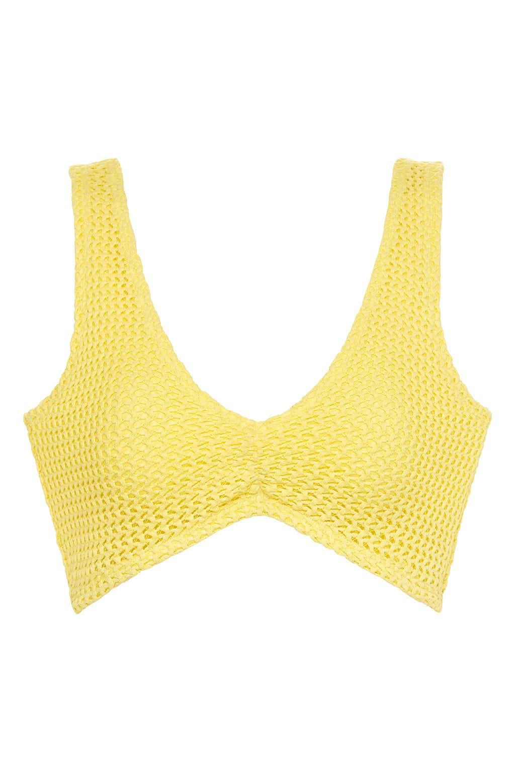 Yellow Crochet Kim Variation Bikini Top
