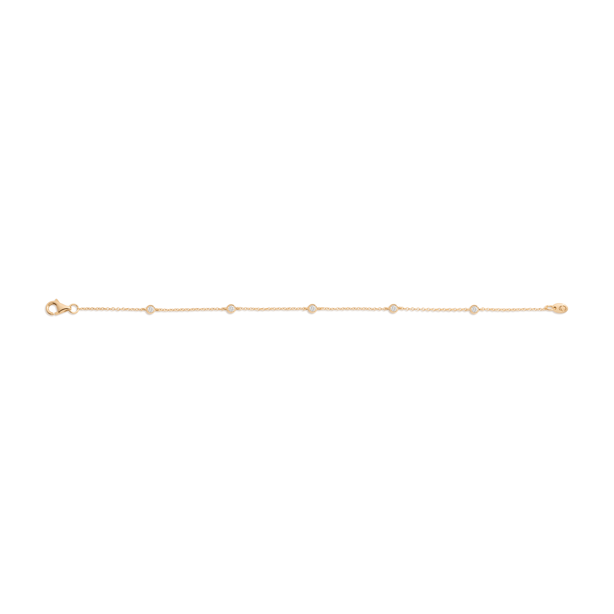 Lab Grown White Sapphire Station Bracelet