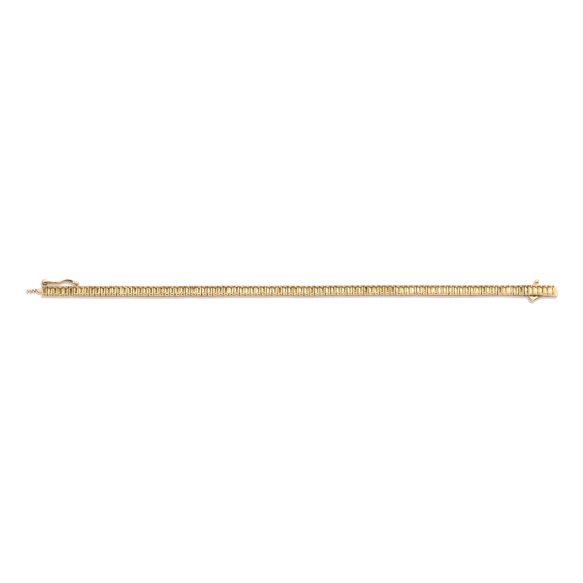 Lab Grown Citrine Baguette Tennis Bracelet