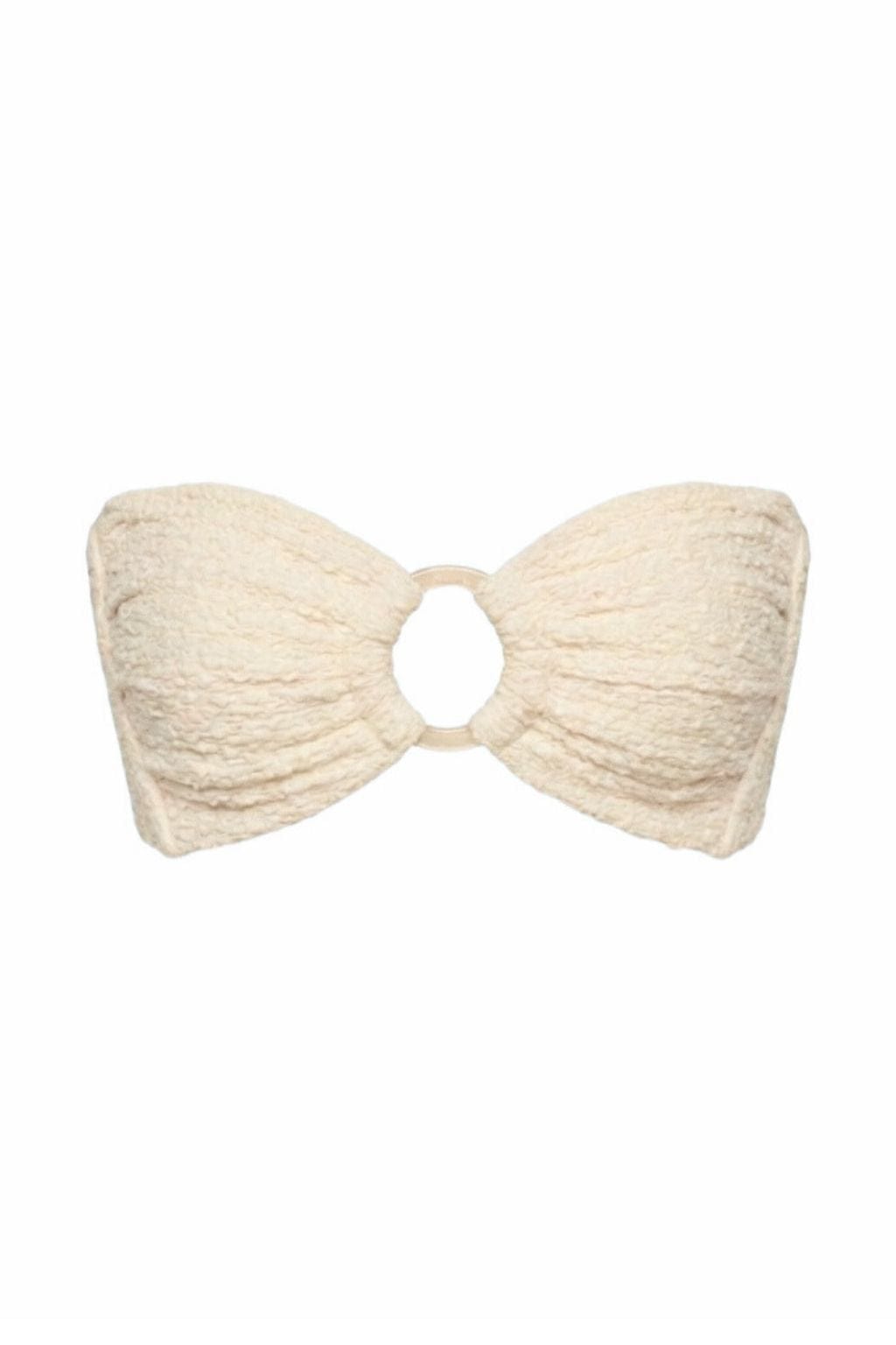 Amalia Texture Tori Ties Bandeau Bikini Top