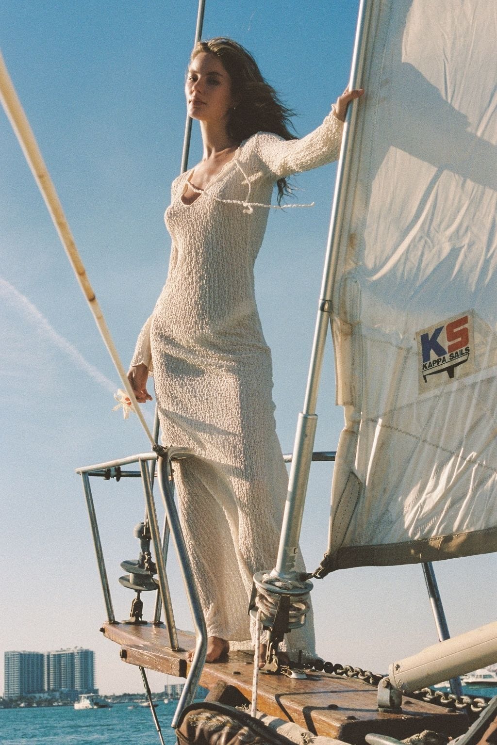 Amalia Texture Sophia Flared Long Dress