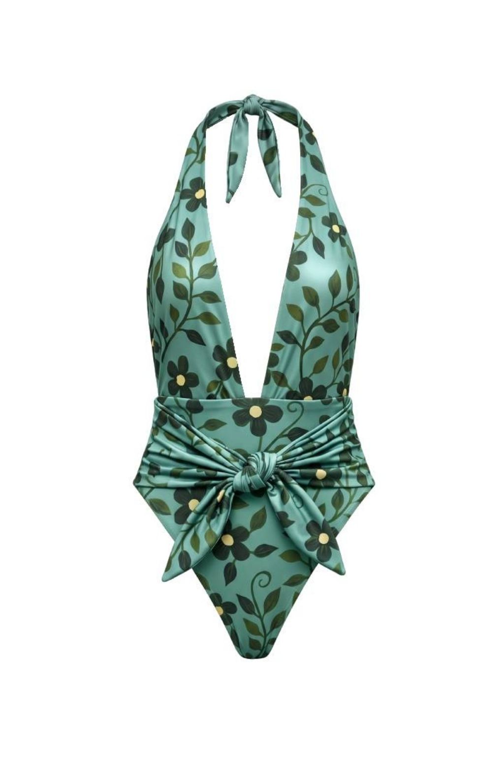Aquamarine Tropez Tie-Up One-Piece