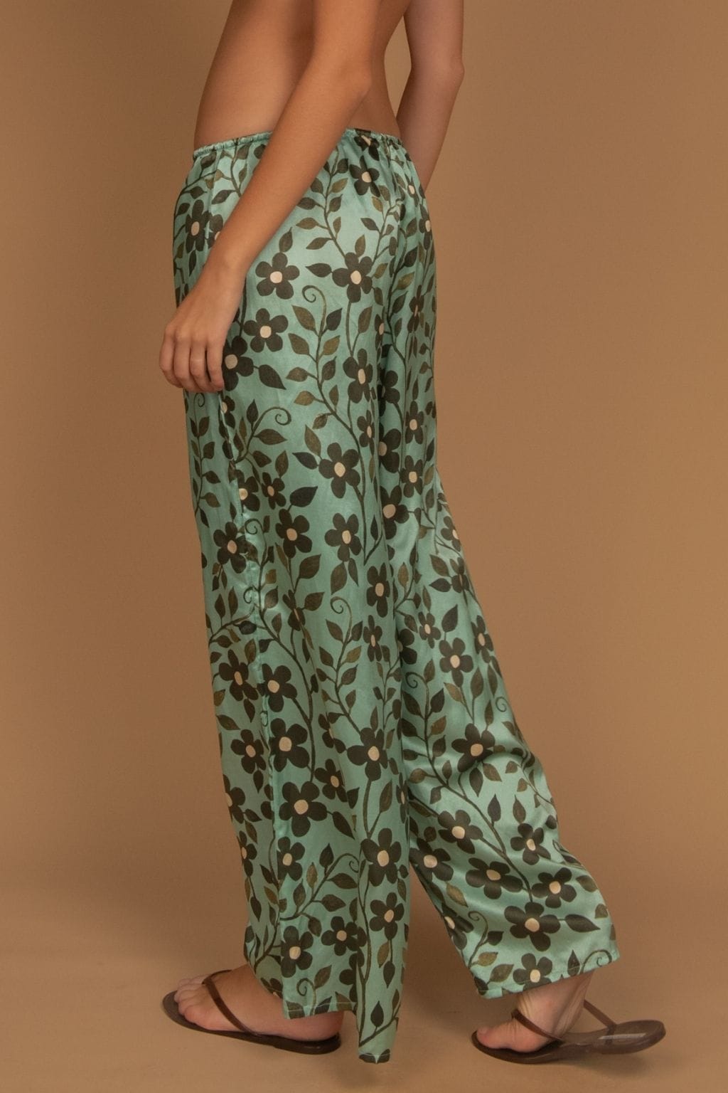 Aquamarine Drawstring Wide-Leg Pant