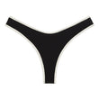 Black (Cream Binded) Terry Rib Lulu Bikini Bottom