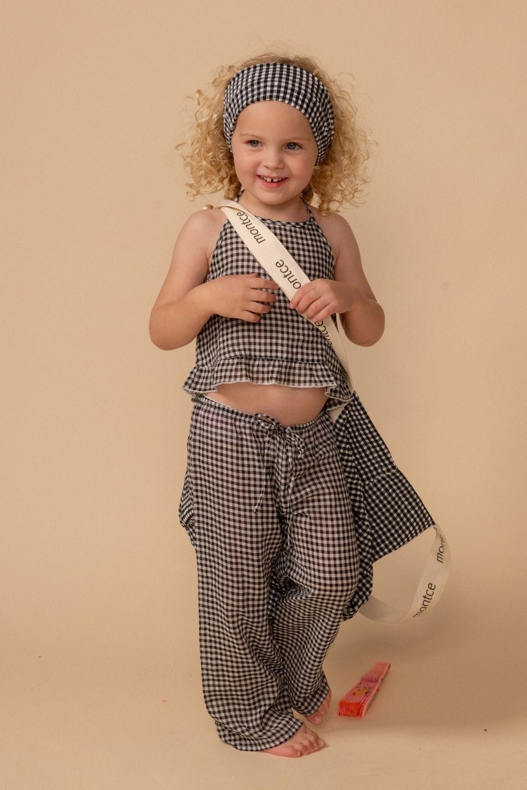 Black & White Gingham Mini Brooklyn Top