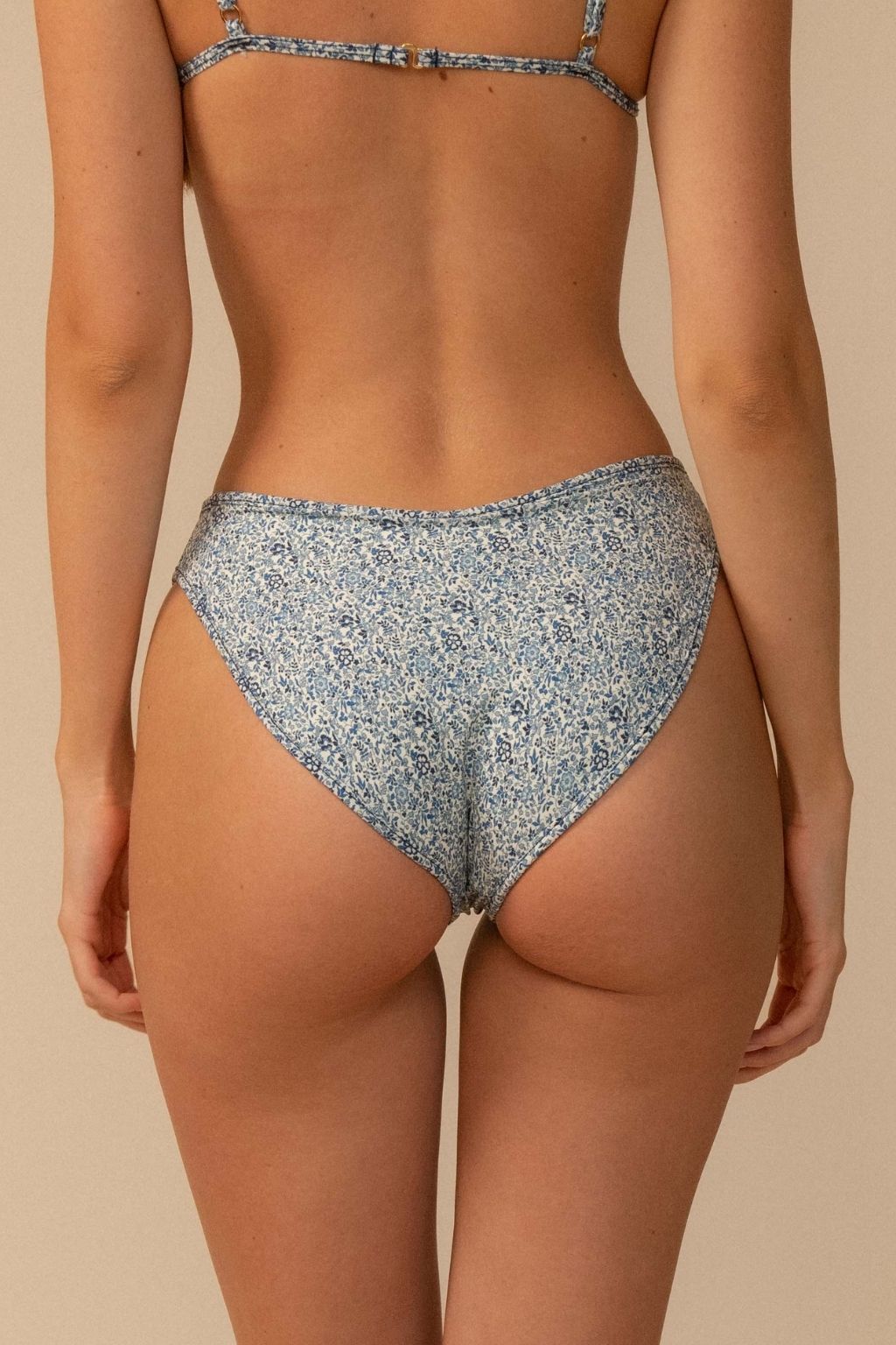 Blue Petite Fleur Added Coverage Lulu Bikini Bottom