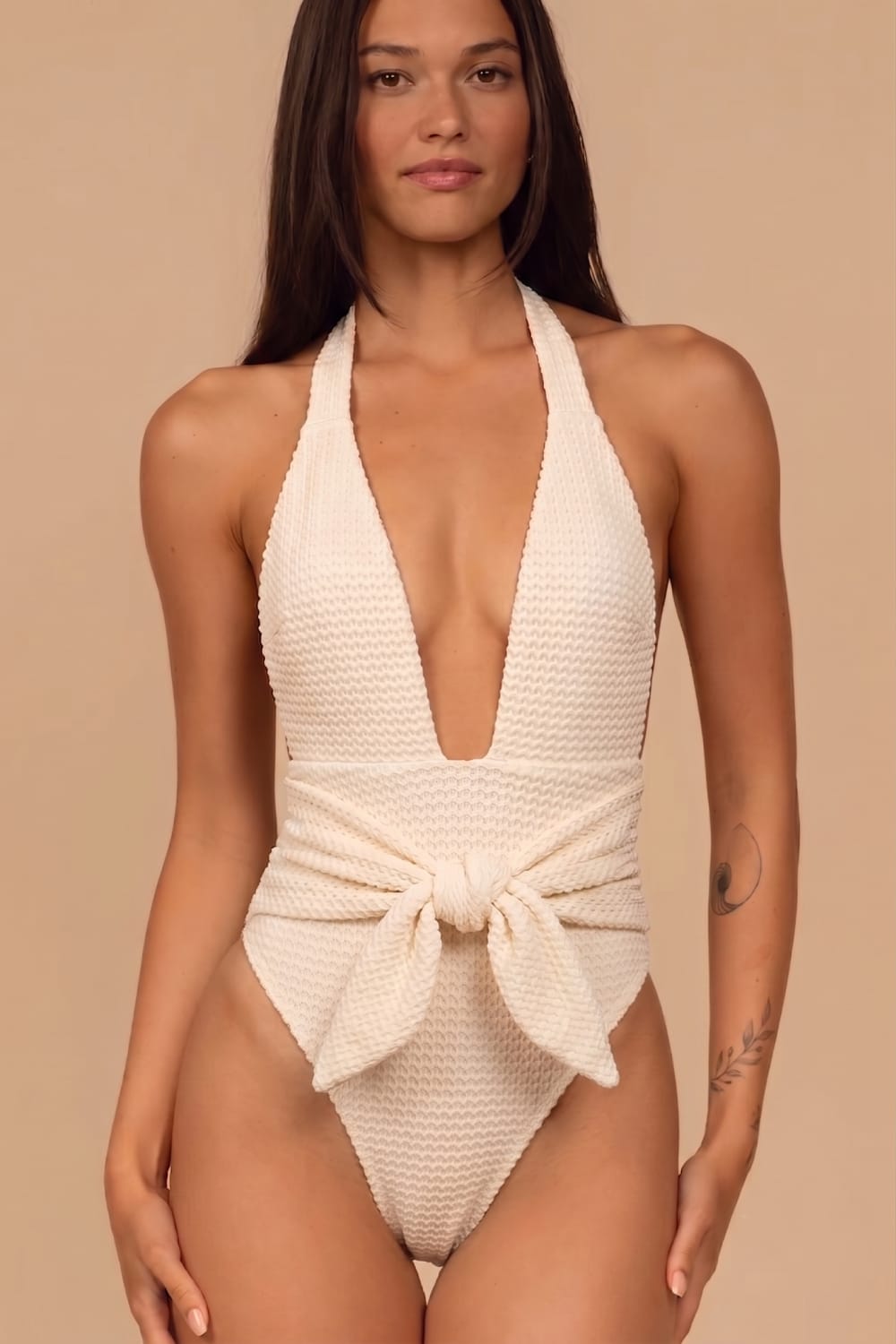 Bone Crochet Tropez Tie-Up One-Piece