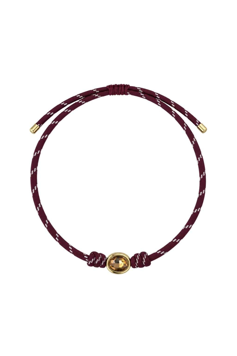 Burgundy Paracord Stone Necklace