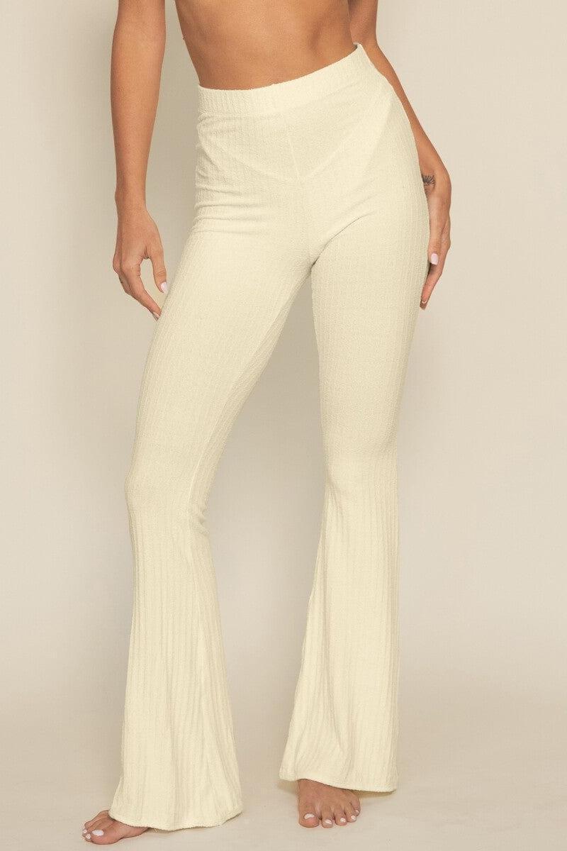 Buttercream Rib Flair Pant