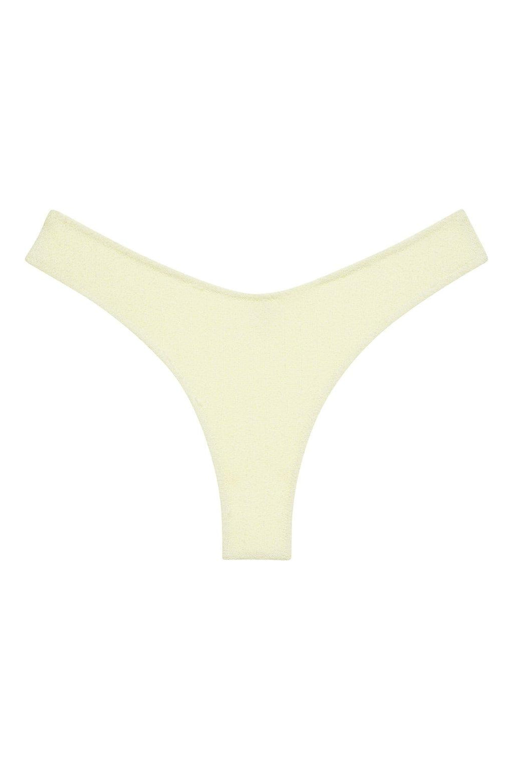 Mini Rib Coverage Buttercream Rib Added Coverage Lulu (Zig-Zag Stitch) Bikini Bottom