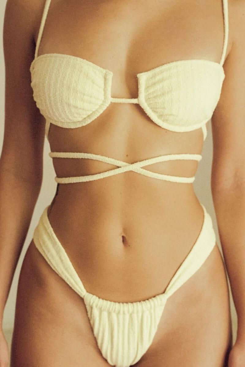 Buttercream Rib Simone Bikini Top