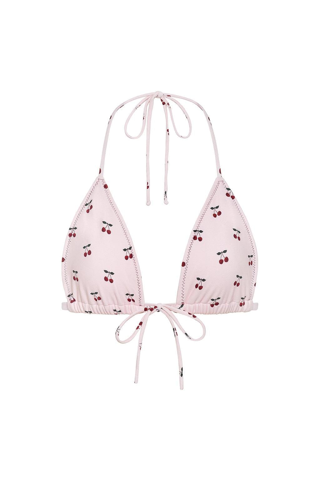 Cherieribbonborderknit minionepiece エムエメ Cherries Emma Bikini Top
