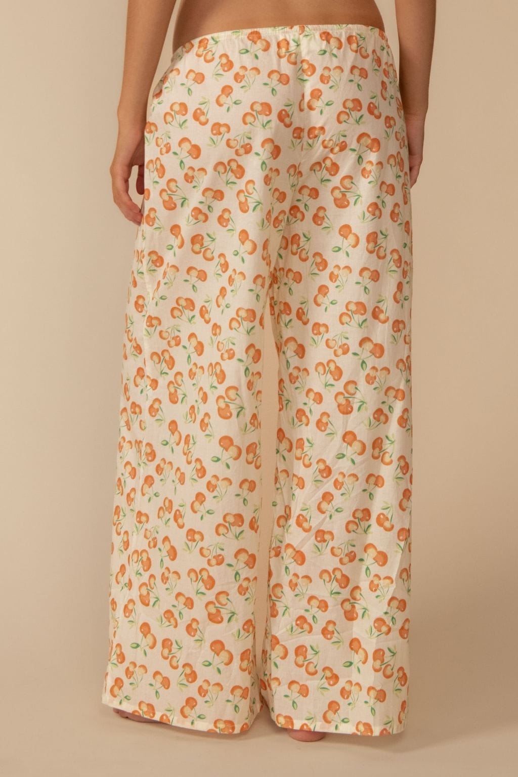 Cherry Sherbet Drawstring Wide-Leg Pant