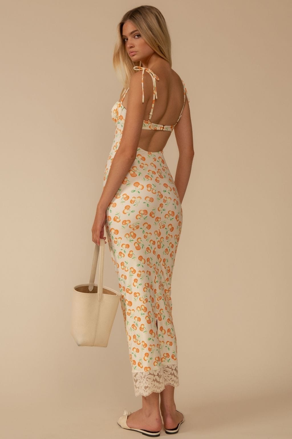 Cherry Sherbet Petal Long Slip Dress