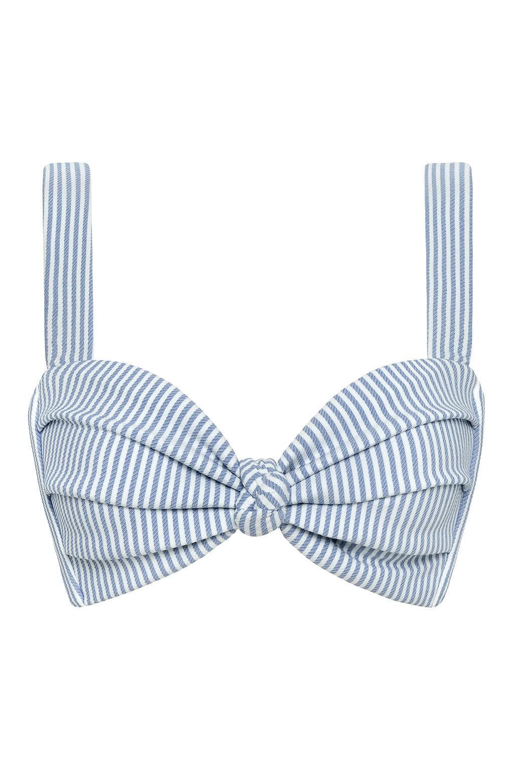 Classic Blue Stripe Hayden Bikini Top