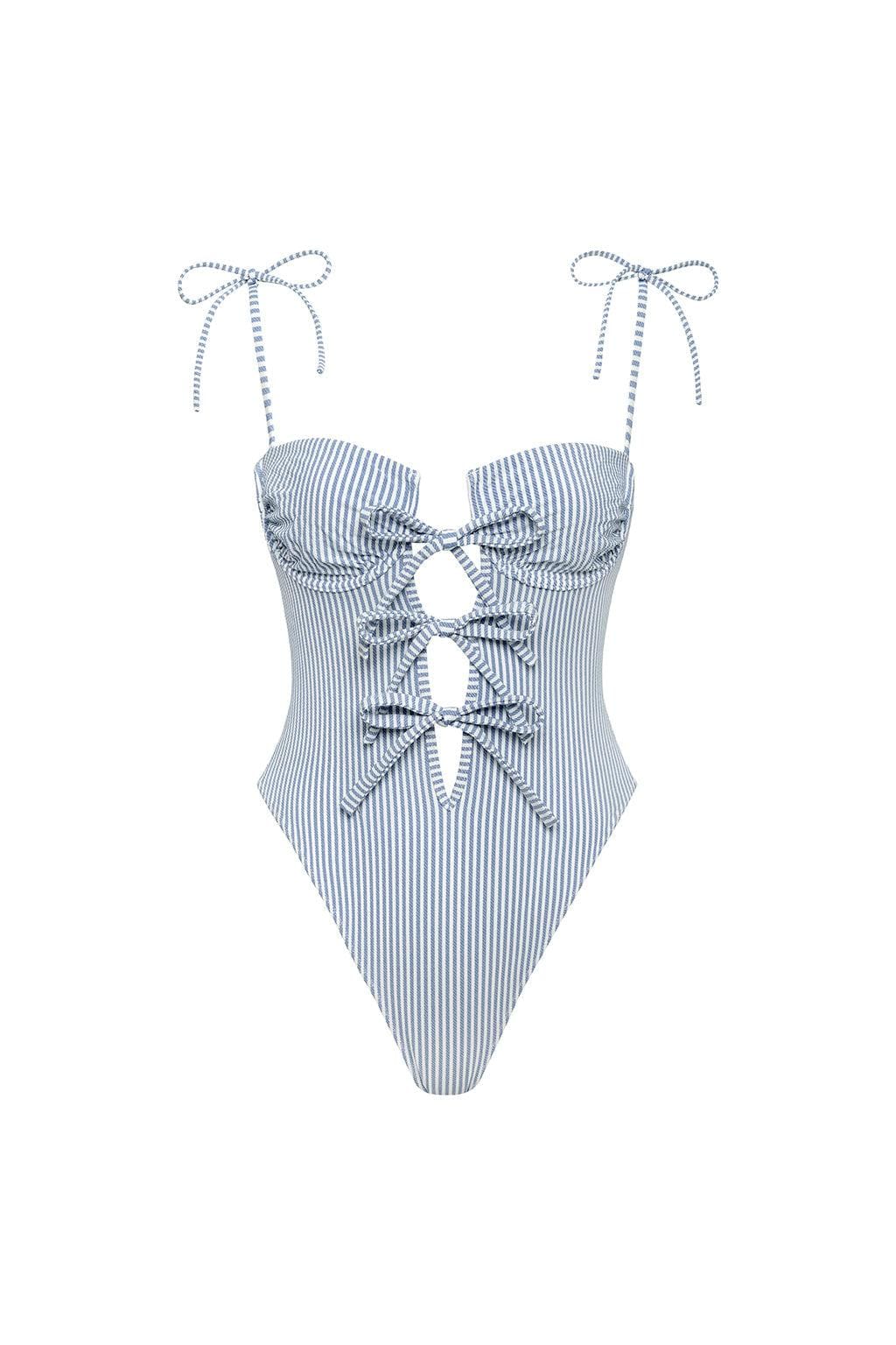 Classic Blue Stripe Trois One-Piece