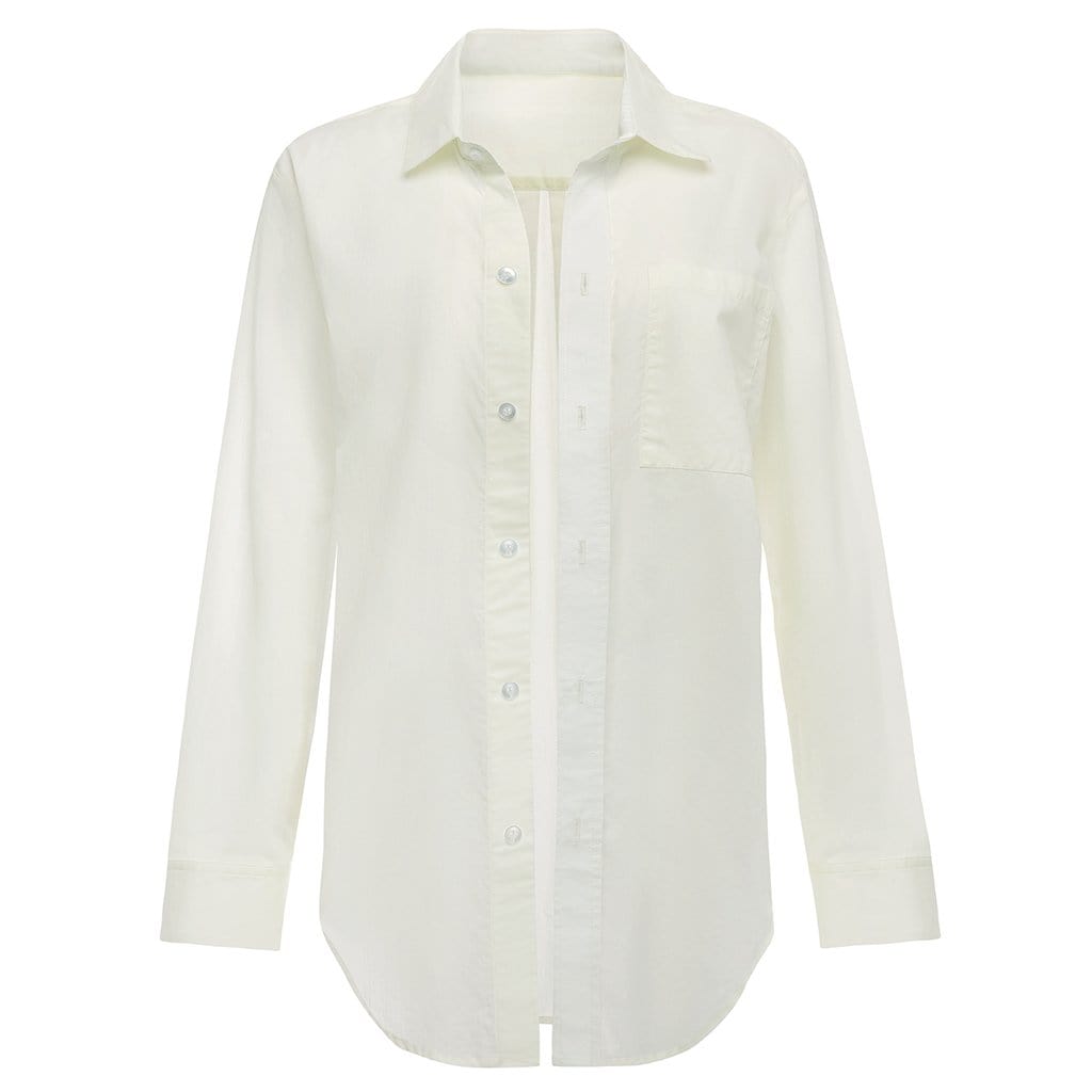 Boyfriend Button Down Shirt in Chateau Rose/ Peach Nectar - Get great