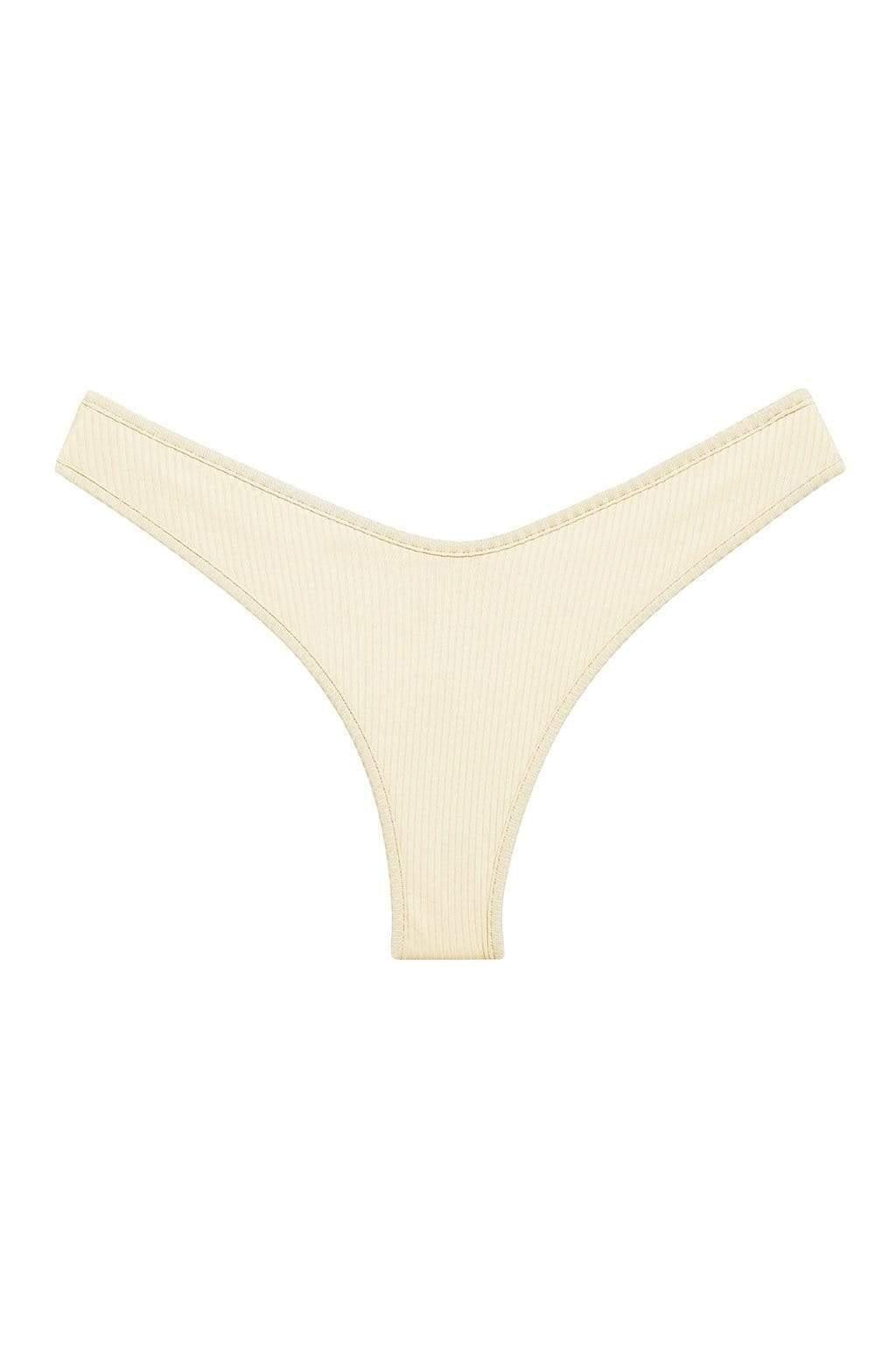 Cream Rib Added Coverage Lulu Bikini Bottom