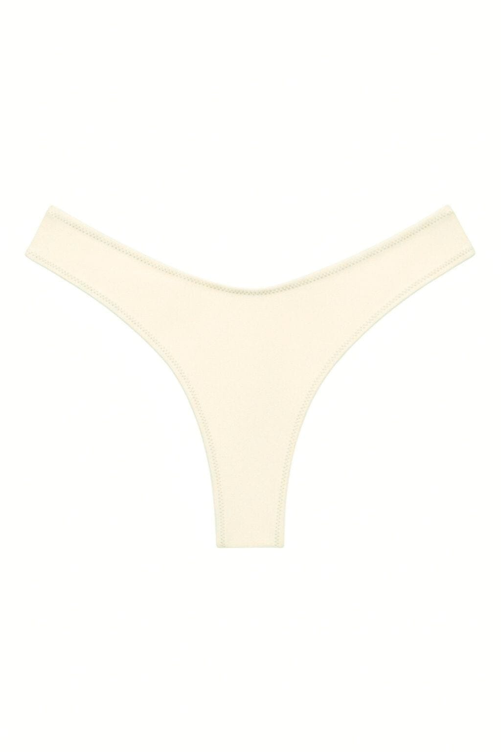 Cream Silkie Lulu (Zig-Zag Stitch) Bikini Bottom