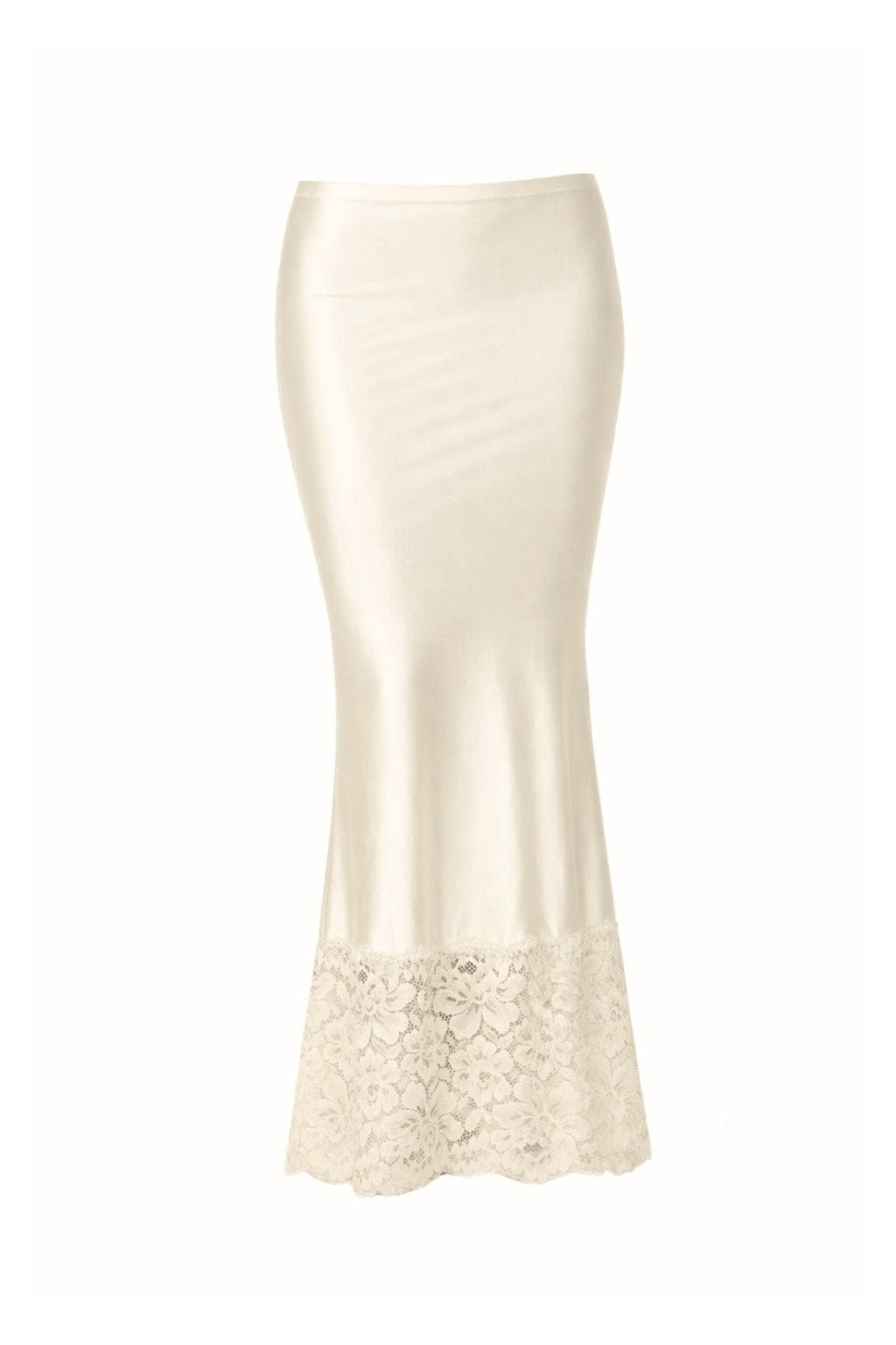 Cream Silkie Natalia Skirt w/Lace