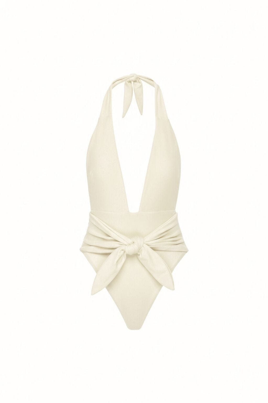 Cream Silkie Tropez Tie-Up One-Piece