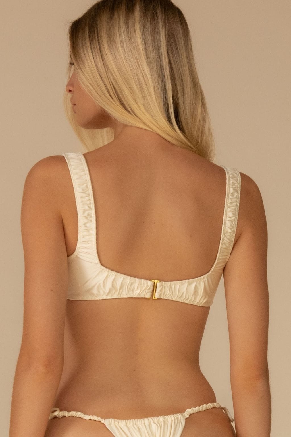 Cream Silkie Zoe Bikini Top