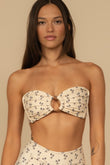 Cynthia Floral Tori Ties Bandeau Bikini Top